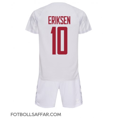 Danmark Christian Eriksen #10 Bortadräkt Barn VM 2022 Kortärmad (+ Korta byxor)